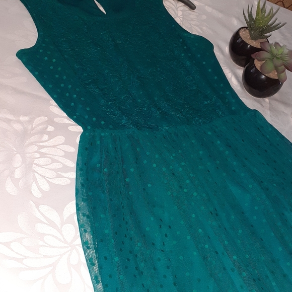 Ricki's Teal Lace Dress - Picture 6 of 9